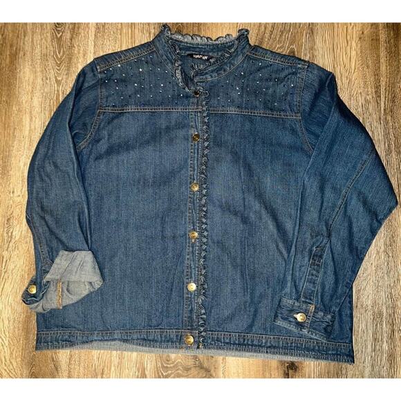 Krazy kat women's blue jean jacket - Picture 1 of 6